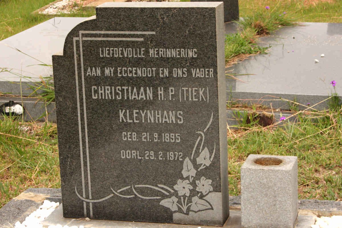 KLEYNHANS Christiaan H.P. 1895-1972