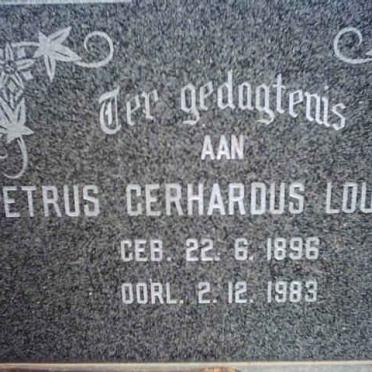 LOURENS Petrus Gerhardus 1896-1983
