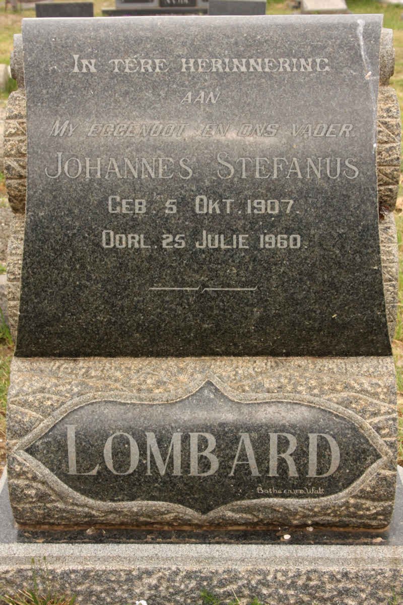 LOMBARD Johannes Stefanus 1907-1960