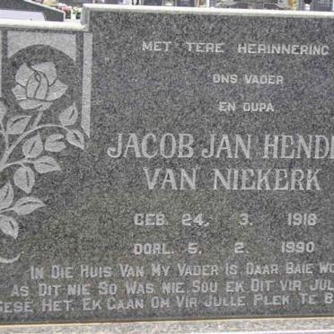 NIEKERK Jacob Jan Hendrik, van 1918-1990