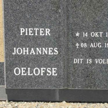 OELOFSE Pieter Johannes 1929-1990