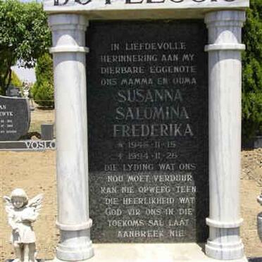 PLESSIS Susanna Salomina Frederika, du 1946-1994