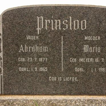 PRINSLOO Abraham 1877-1965 &amp; Maria MEYER 1889-1981