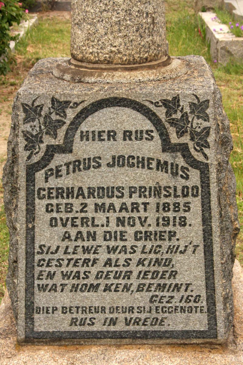 PRINSLOO Petrus Jochemus Gerhardus 1885-1918