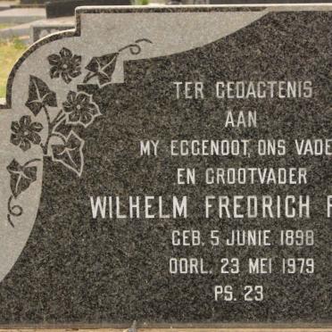 PIATER Wilhelm Frederich 1898-1979