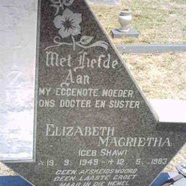PIKE Elizabeth Magrietha nee SHAW 1949-1983