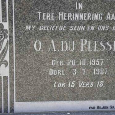 PLESSIS O.A., du 1957-1987