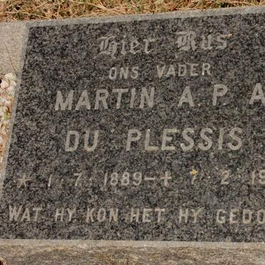 PLESSIS Martin A.P.A., du 1889-1951