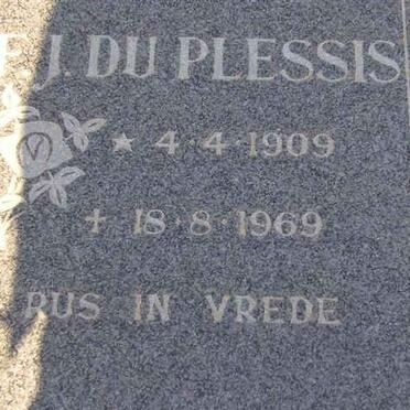 PLESSIS F.J., du 1909-1969