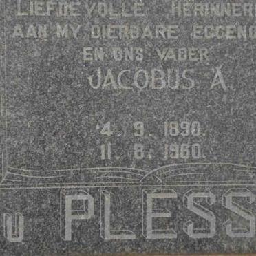 PLESSIS Jacobus A., du 1890-1960