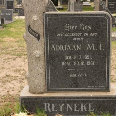 REYNEKE Adriaan M.F. 1891-1961