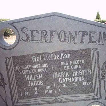 SERFONTEIN Willem Jacob 1911-1991 &amp; Maria Hester Catharina 1922-