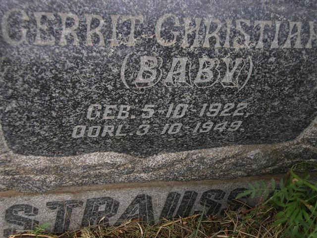 STRAUSS Gerrit Christian 1922-1949