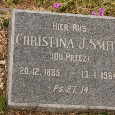 SMITH Christina J. nee DU PREEZ 1885-1964