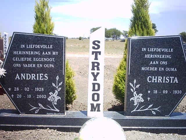 STRYDOM Andries 1928-2002 &amp; Christa 1930-