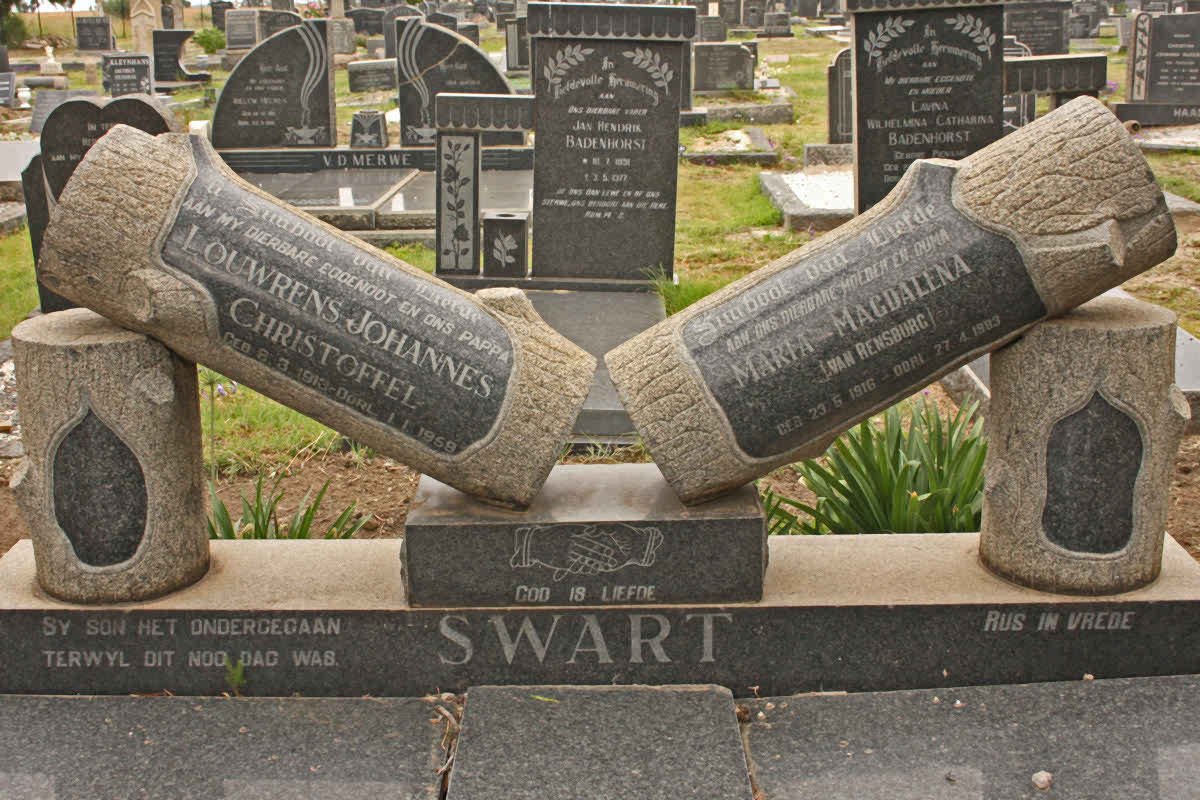 SWART Louwrens Johannes Christoffel 1913-1959 &amp; Maria Magdalena VAN RENSBURG 1916-1983