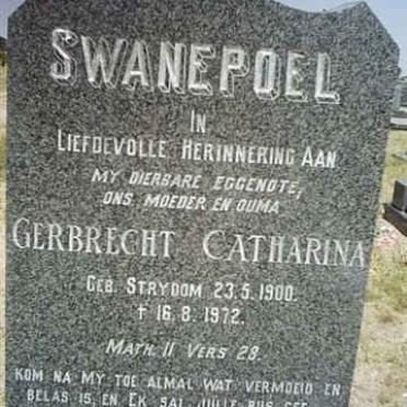 SWANEPOEL Gerbrecht Catharina nee STRYDOM 1900-1972