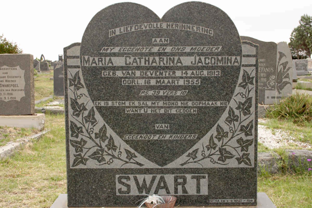 SWART Maria Catharina Jacomina nee VAN DEVENTER 1913-1955