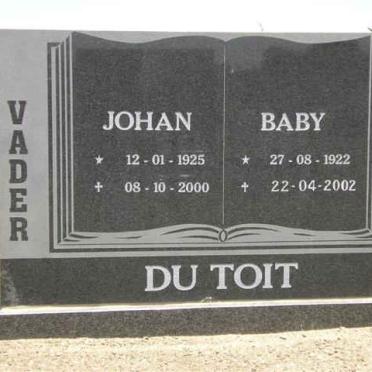 TOIT Johan, du 1925-2000 &amp; Baby 1922-2002