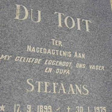 TOIT Stefaans, du 1899-1975