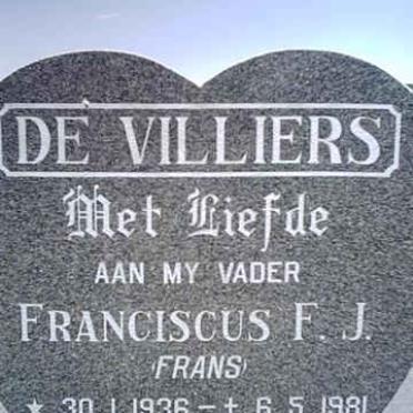 VILLIERS Franciscus F.J., de 1936-1981