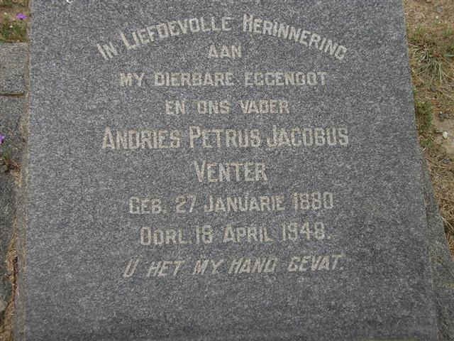 VENTER Andries Petrus Jacobus 1880-1948