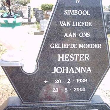 WET Hester Johanna 1929-2002