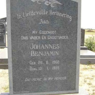 ZYL Johannes Benjamin, van 1902-1985