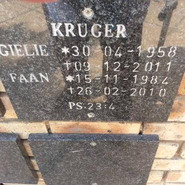 KRUGER Gielie 1958-2011 :: KRUGER Faan 1984-2010