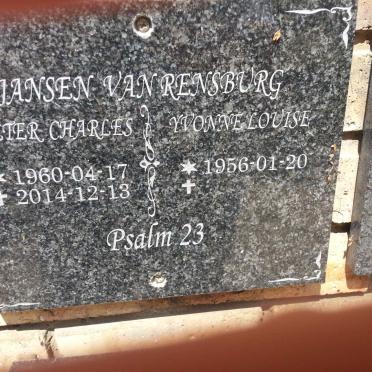 RENSBURG Pieter Charles, Jansen van 1960-2014 &amp; Yvonne Louise 1956-