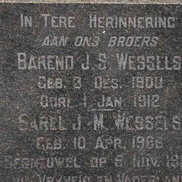 WESSELS Barend J.S. 1900-1912 :: WESSELS Sarel J.M. 1886-1914