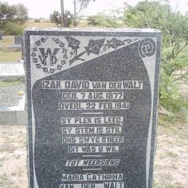 WALT Izak David, van der 1877-1941 &amp; Maria Cathriha 1873-1952