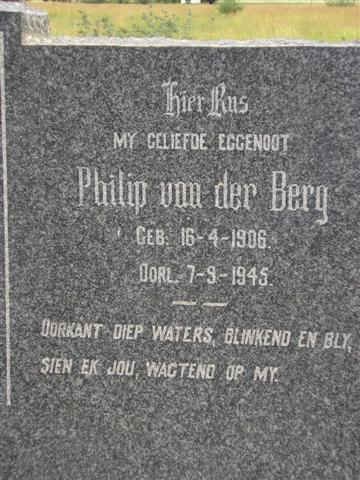BERG Philip, van der 1906-1945