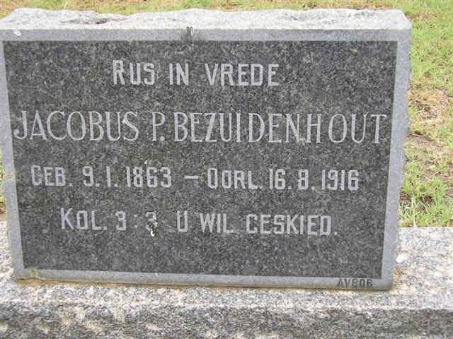 BEZUIDENHOUT Jacobus P. 1863-1916