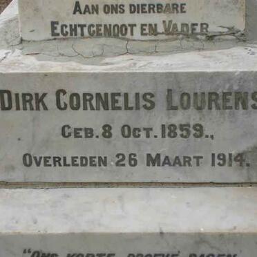 LOURENS Dirk Cornelis 1859-1914