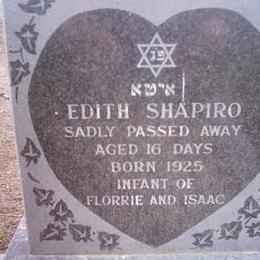 SHAPIRO Edith 1925-1925
