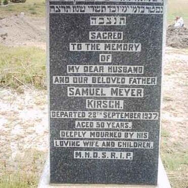 KIRSCH Samuel Meyer -1937