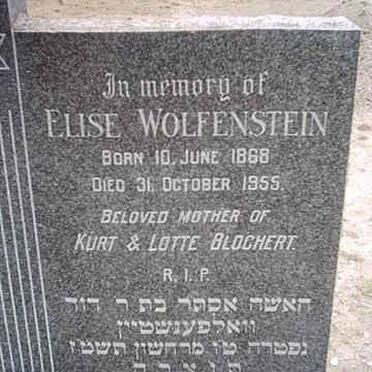 WOLFENSTEIN Elise -1868-1955