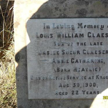 GLAESER Louis William -1900