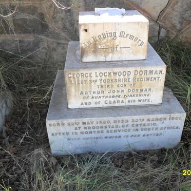 DORMAN George Lockwood -1901