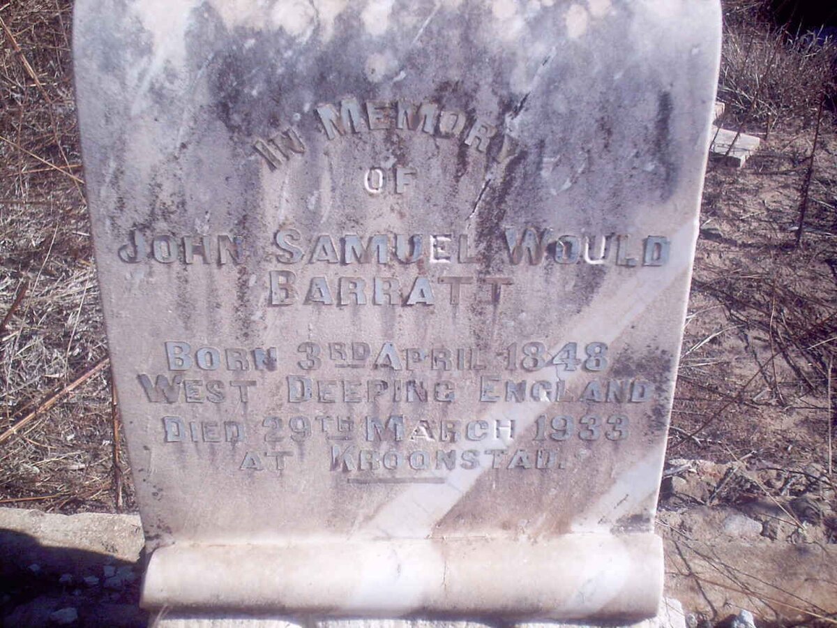 BARRATT John Samuel Would 1848-1933