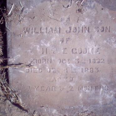 COOKE William John 1882-1883