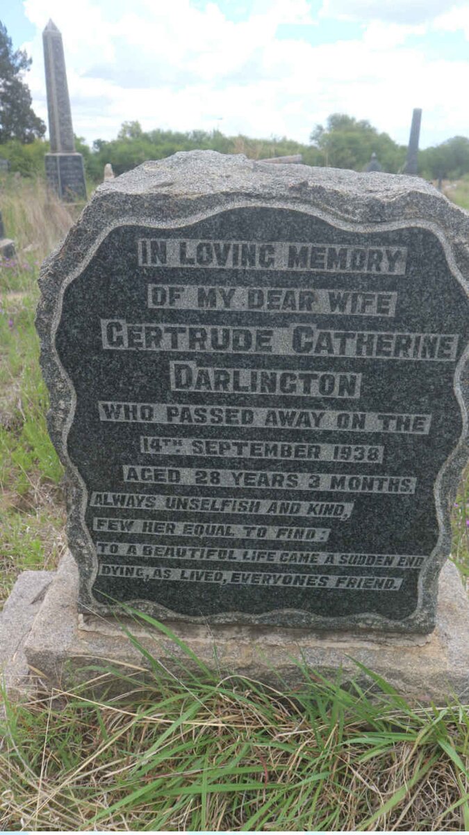 DARLINGTON Gertrude Catherine -1938