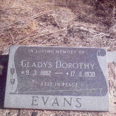 EVANS Gladys Dorothy 1882-1930