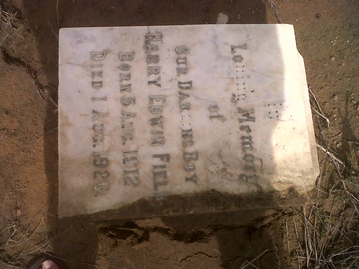 FIELD Harry Edwin 1912-1926