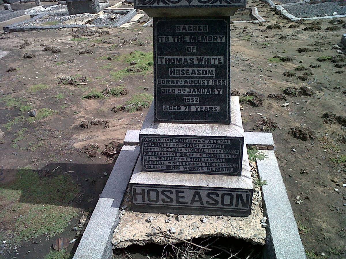 HOSEASON Thomas White 1853-1932