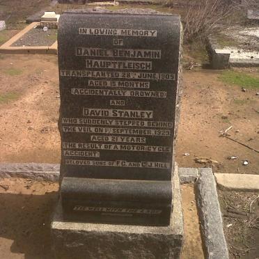 HILL Daniel Benjamin Hauptfleisch -1905 :: HILL David Stanley -1929