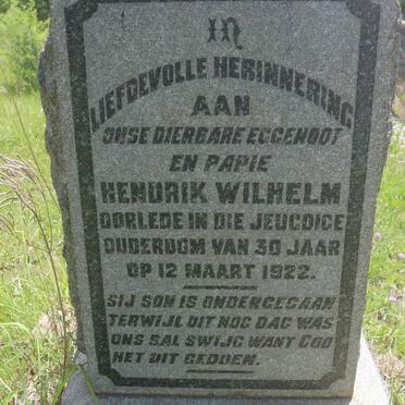 HEERDEN Hendrik Wilhelm, van -1922