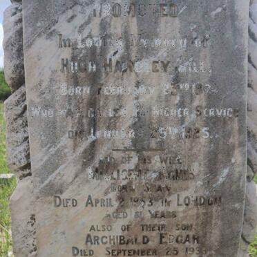 HILL Hugh Handley 1874-1925 &amp; Millicent Agnes SHAW -1953 :: HILL Archibald Edgar -1939