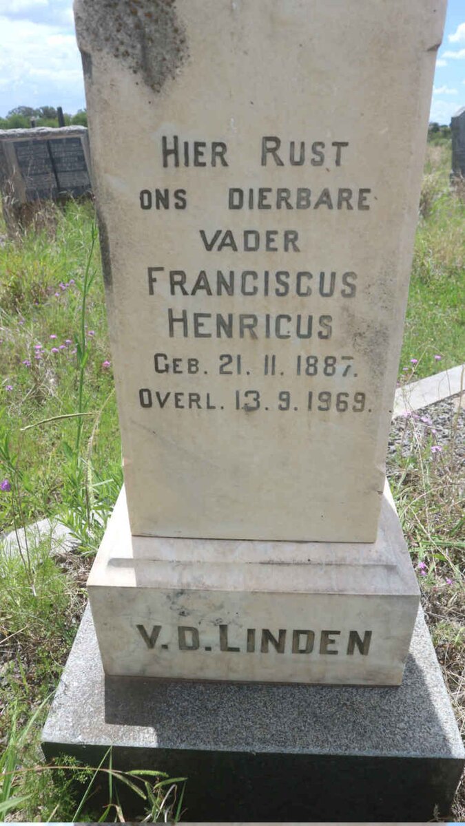 LINDEN Franciscus Henricus, v.d. 1887-1969